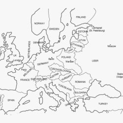 Blank map of wwii europe