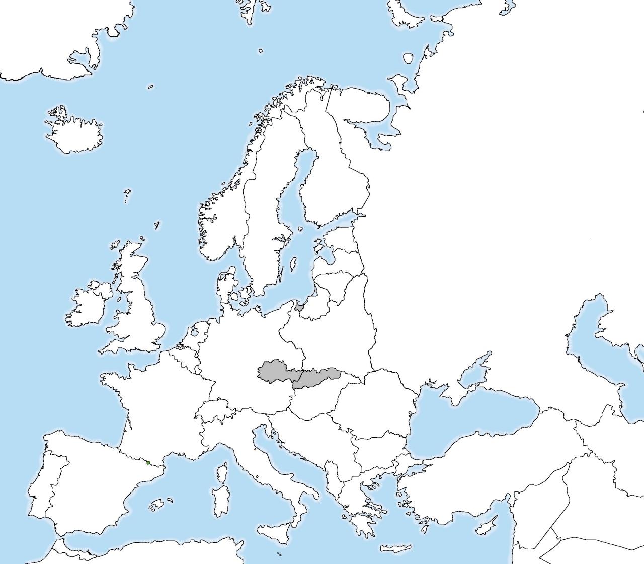 Blank map of wwii europe