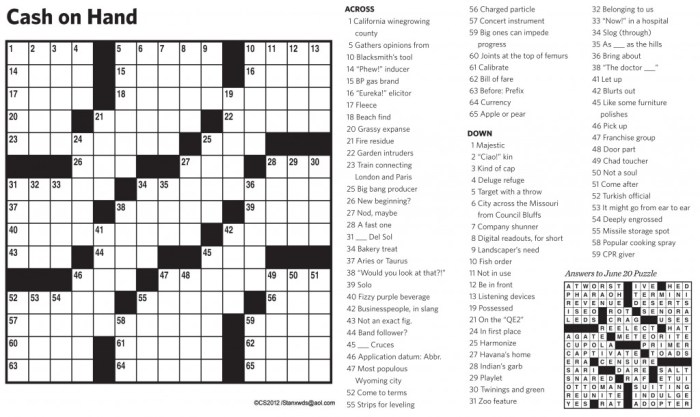 One way to be paid crossword