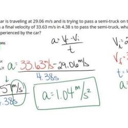 Unit 2c acceleration and kinematic equations practice problems answers